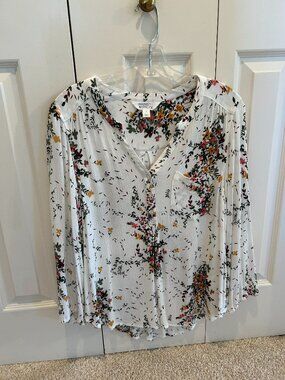 Market & Spruce floral tunic top, size Large